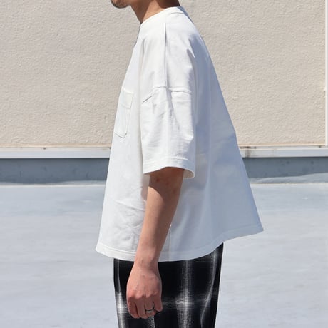 VORTEX 8オンス（MVS天竺）グラスポケット付き ボクシー クロップドTee【MADE IN JAPAN】/ Upscape Audience [AUD6654]