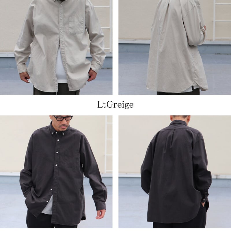 6オンス オックスフォード ボタンダウン 長袖 ボクシーシャツ【MADE IN