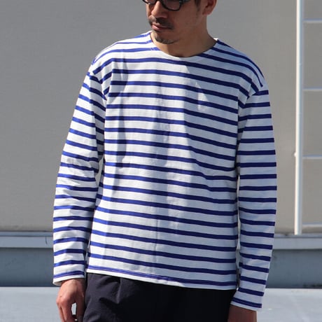 【RE PRICE / 価格改定】[AUD1822] BSQ度詰ボーダー天竺 C/N L/S Cutsew Upscape Audience