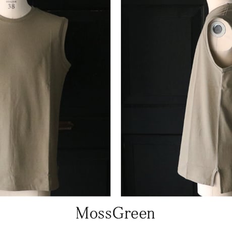「丹後」度詰天竺（6オンス）サイドスリット ノースリーブ Tシャツ【MADE IN JAPAN】『日本製』/ Upscape Audience [AUD6512]
