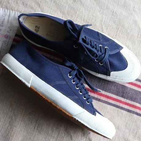 DEAD STOCK / 90-00s Italian Navy Sailor Shoes（イタリア セーラー シューズ ネイビー） [INS5220]