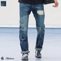 【RE PRICE/価格改定】[AUD3297] Audience 68'sヴィンテージ加工タイトフィットストレートセルヴィッチデニムパンツ