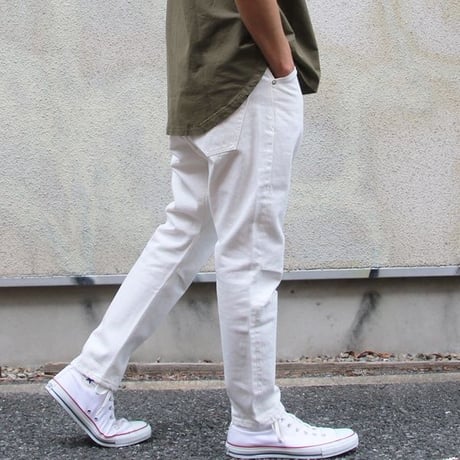 【RE PRICE/価格改定】[AUD3350] Upscape Audience 赤耳ホワイトデニムロークロッチアンクルパンツ