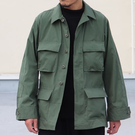 DEAD STOCK / 90s B.D.U. Jacket Green483（B.D.U. ジャケット リップストップ） [INS2063]