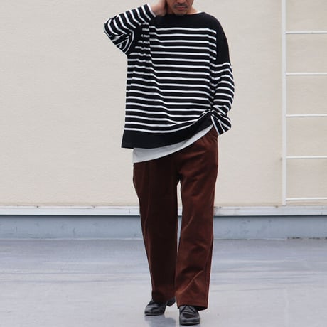 14W（ウェール）コール天（コーデュロイ）2タック ワイドイージーパンツ【MADE IN JAPAN】/ Upscape Audience [AUD3535]