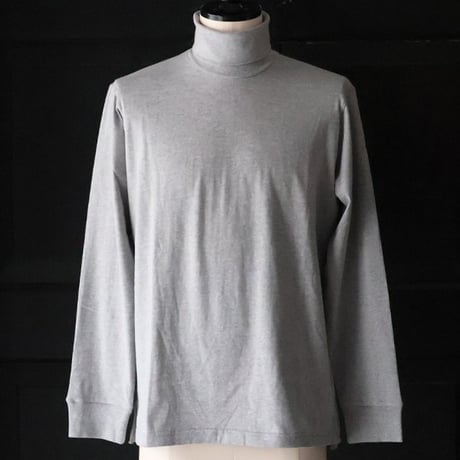 「丹後」度詰天竺（6オンス）サイドスリット テーパード タートルネック 長袖Tシャツ【MADE IN JAPAN】『日本製』/ Upscape Audience [AUD6568]