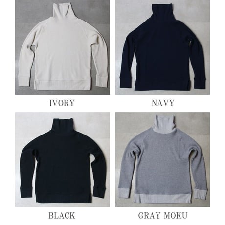 【RE PRICE/価格改定】[AUD1814] Upscape Audience ビックワッフルサドルショルダータートルネックニット