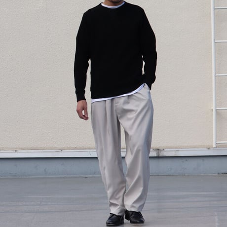 Reflax®(リフラクス)テック リネンライク ウェザー 1タックワイドイージーパンツ【MADE IN JAPAN】/ Upscape Audience [AUD3544]