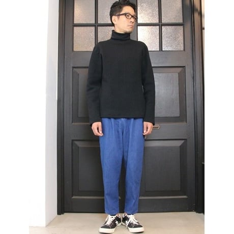 [AUD1811] Upscape Audience ケーブル裏毛タートルネック長袖スウェット