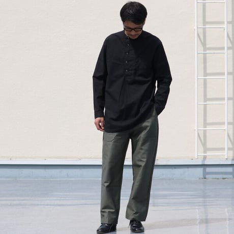 グリストーンW ヨコムラバックサテン ベイカーワイドイージーパンツ【MADE IN JAPAN】/ Upscape Audience [AUD3504]