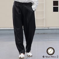 ロイヤルフェイクレザー 1タックイージーワイドパンツ【MADE IN JAPAN】『日本製』【送料無料】 / Upscape Audience [AUD3574]