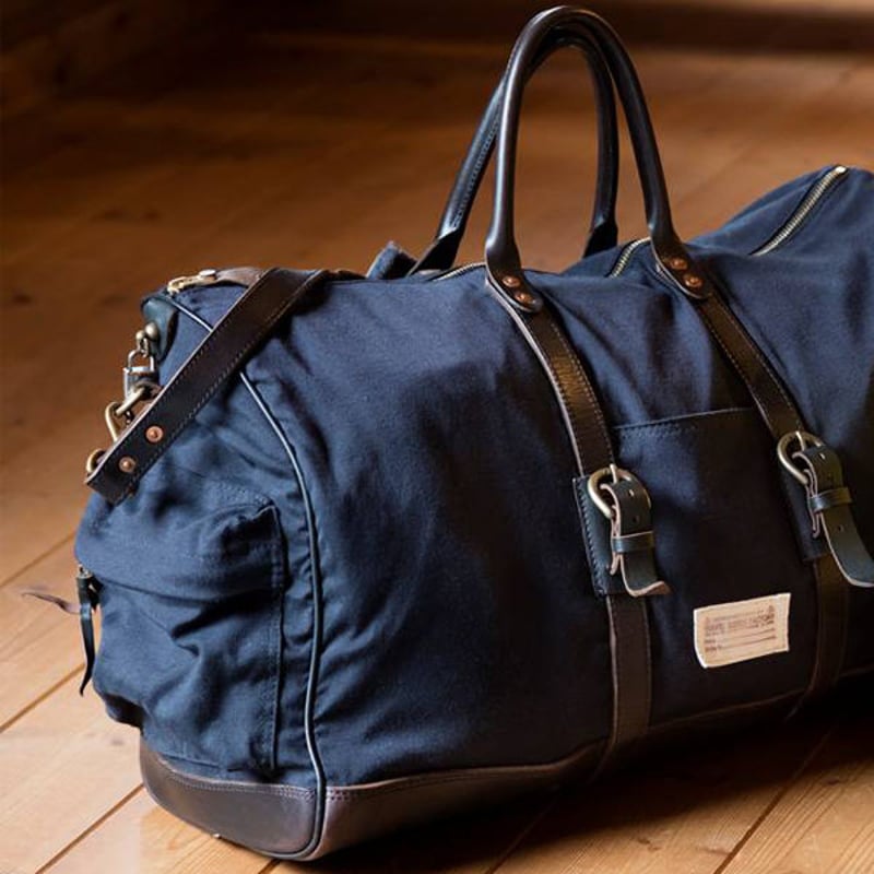 INS5154] vasco Equipment ナイロンクロスレザーオールドボストンバッグ