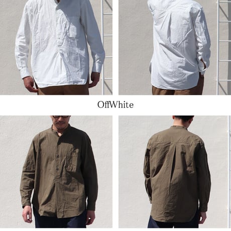 馬布ヴィンテージフィニッシュバンドカラースリーピングシャツ【MADE IN JAPAN】『日本製』/ Upscape Audience [AUD6263]