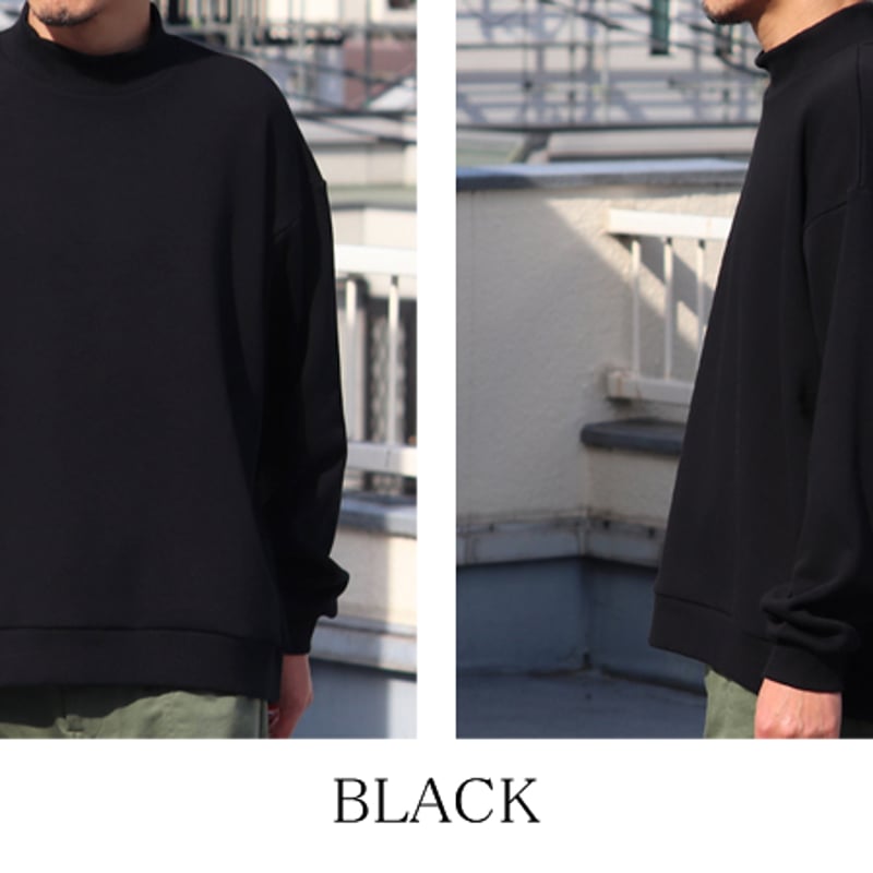 ボンバーヒート爆暖裏起毛 バルーン リブモックネック【MADE IN JAPAN