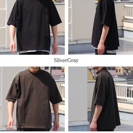 VORTEX 8オンス（MVS天竺）モックネック バルーン ハーフスリーブ Tシャツ【MADE IN JAPAN】『日本製』/ Upscape Audience [AUD6408]