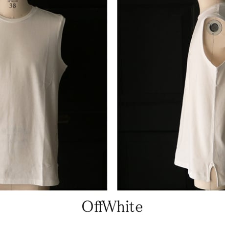 「丹後」度詰天竺（6オンス）サイドスリット ノースリーブ Tシャツ【MADE IN JAPAN】『日本製』/ Upscape Audience [AUD6512]