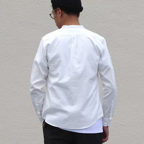 【RE PRICE / 価格改定】バンドカラー長袖シャツ/Upscape Audience [AUD1864-Off White OX]