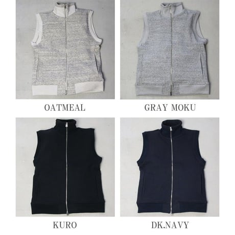 [AUD2746] Upscape Audience ヘビーウェイト裏毛スタンドZIP ベスト