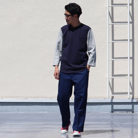 【RE PRICE/価格改定[AUD1635] Upscape Audience BSQソリッドBBアンダー7分袖カットソー