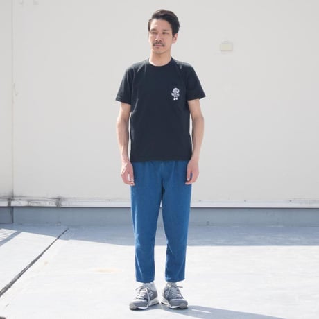 【RE PRICE 】[AUD1762]  University of North Carolina at Chapel Hill "Rameses" 7.1oz米綿丸胴オールドプリントポケットT