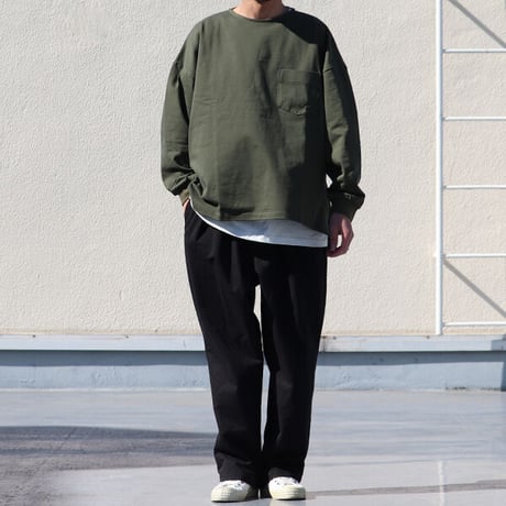 「岡山」クラシック チノクロス ヴィンテージ ワッシャー M52 2タック イージー ワイドパンツ【MADE IN JAPAN】『日本製』/ Upscape Audience [AUD3565]