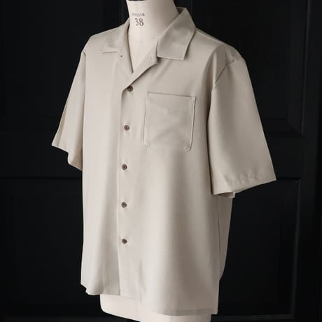NaturemierTM(ナチュレミア)TECH リネンライクトロワッシャー オープンカラー シャツ【MADE IN JAPAN】/ Upscape Audience [AUD6604]