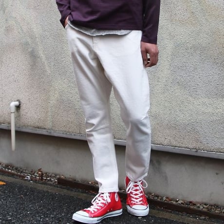 【RE PRICE/価格改定】[AUD3350] Upscape Audience 赤耳ホワイトデニムロークロッチアンクルパンツ