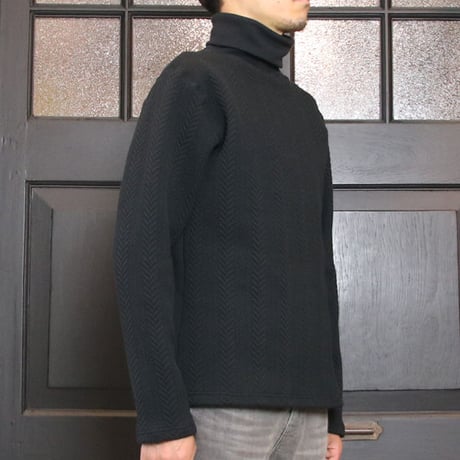 [AUD1811] Upscape Audience ケーブル裏毛タートルネック長袖スウェット