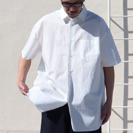 Nano-Wing®︎（ナノウィング）ブロード レギュラーカラー ボクシーAライン ハーフスリーブ【MADE IN JAPAN】/ Upscape Audience [AUD6287]