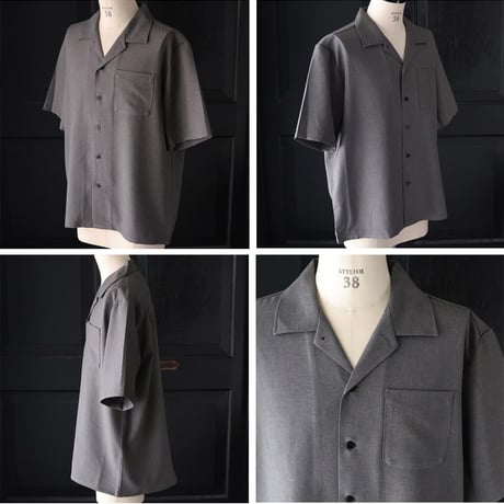 NaturemierTM(ナチュレミア)TECH リネンライクトロワッシャー オープンカラー シャツ【MADE IN JAPAN】/ Upscape Audience [AUD6604]