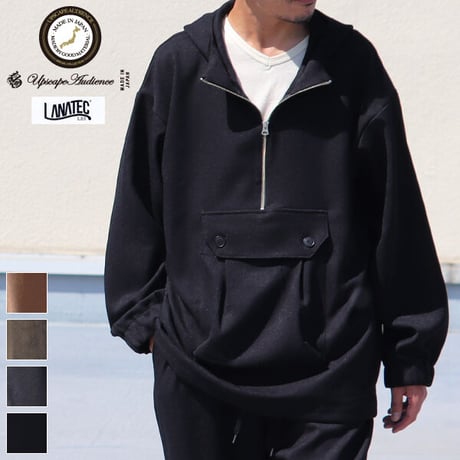 LANATEC® (ラナテック) LEI ( レイ) TECH ウールライク カルゼ ビッグポケット アノラックパーカー/ Upscape Audience [AUD7240]