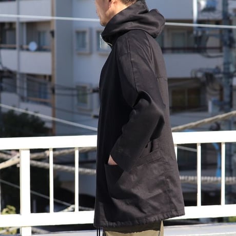 グロッシーツイル ガーデニングツールポケット アノラックハーフZIPパーカー【MADE IN JAPAN】『日本製』/ Upscape Audience [AUD7006]