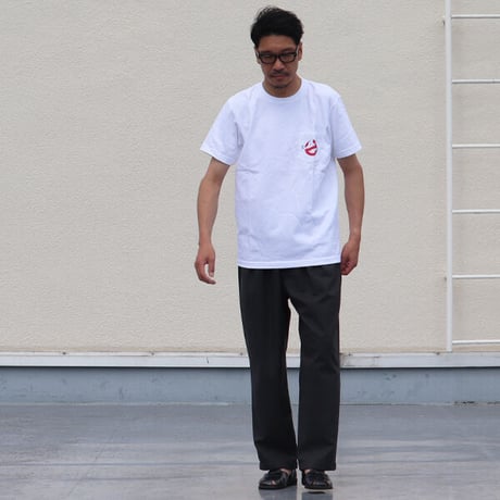 [AUD1769] Ghost Busters "Michael C. Gross Logo-I" 7.1oz米綿丸胴オールドプリントクルーネックポケットT