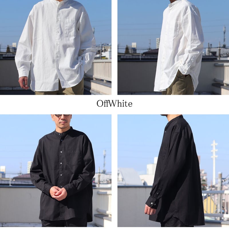 6オンス オックスフォード バンドカラー L/S ボクシーシャツ 6オンス オックスフォード バンドカラー L/S ボクシーシャツ