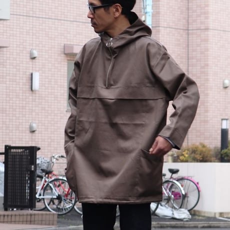 グロッシーツイル ガーデニングツールポケット アノラックハーフZIPパーカー【MADE IN JAPAN】『日本製』/ Upscape Audience [AUD7006]