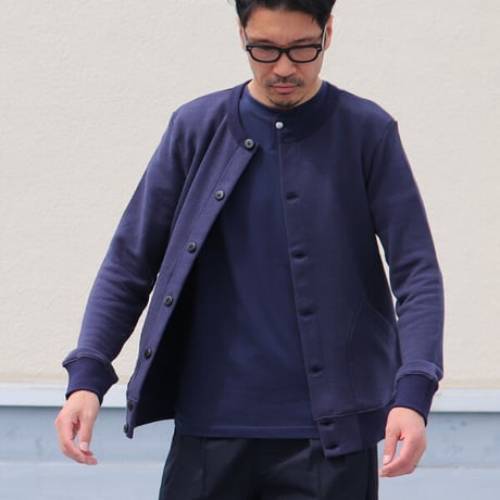 【RE PRICE/価格改定】[AUD2658] Upscape Audience ソフトエアー裏毛ノーカラーブルゾン