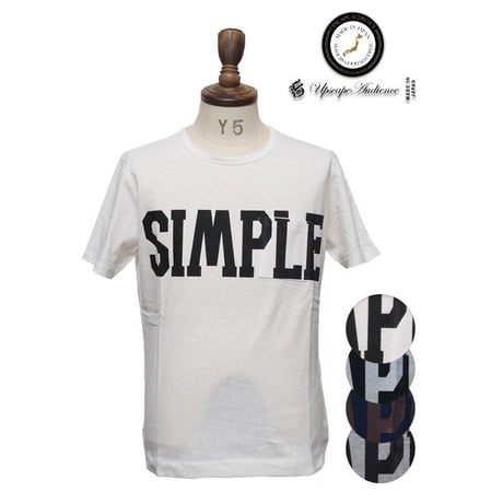 【RE PRICE / 価格改定】[AUD1565] Upscape Audience ラフィー天竺"SIMPLE"プリントポケット付きクルーネックT