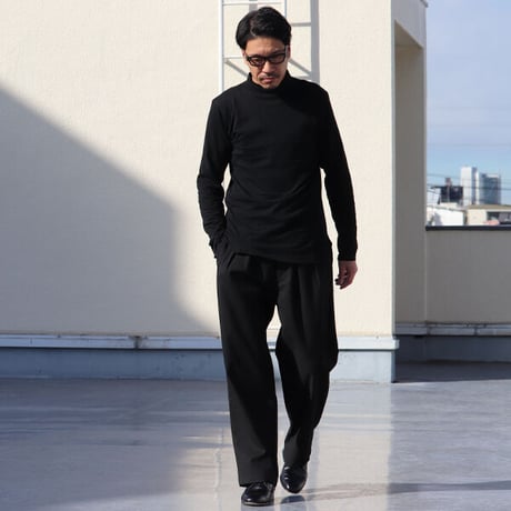【RE PRICE/価格改定】[AUD1748] Upscape Audience コーマ天竺モックネック長袖Tシャツ