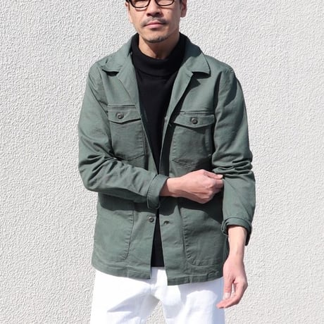 グリストーンW 高密度オックスストレッチ ファティーグジャケット【MADE IN JAPAN】『日本製』/ Upscape Audience [AUD7003]