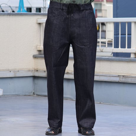 「備後」10.5oz セルヴィッチ 青耳ストレッチデニム US ARMY イージー ベイカーパンツ【MADE IN JAPAN】『日本製』/ Upscape Audience [AUD3568]