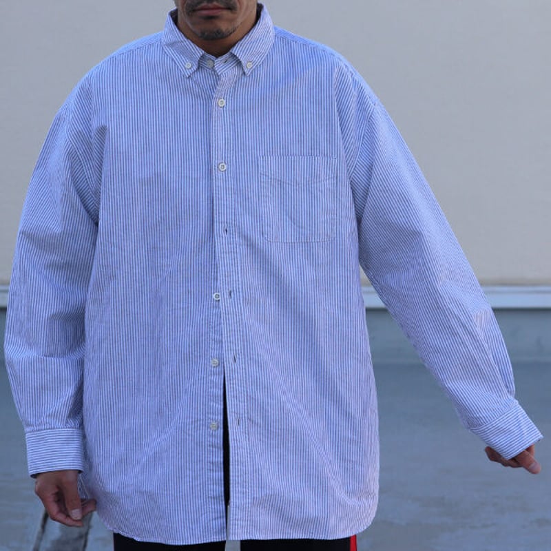 A.PRESSE ストライプ オックスフォード長袖シャツ A.PRESSE ストライプ オックスフォード長袖シャツ