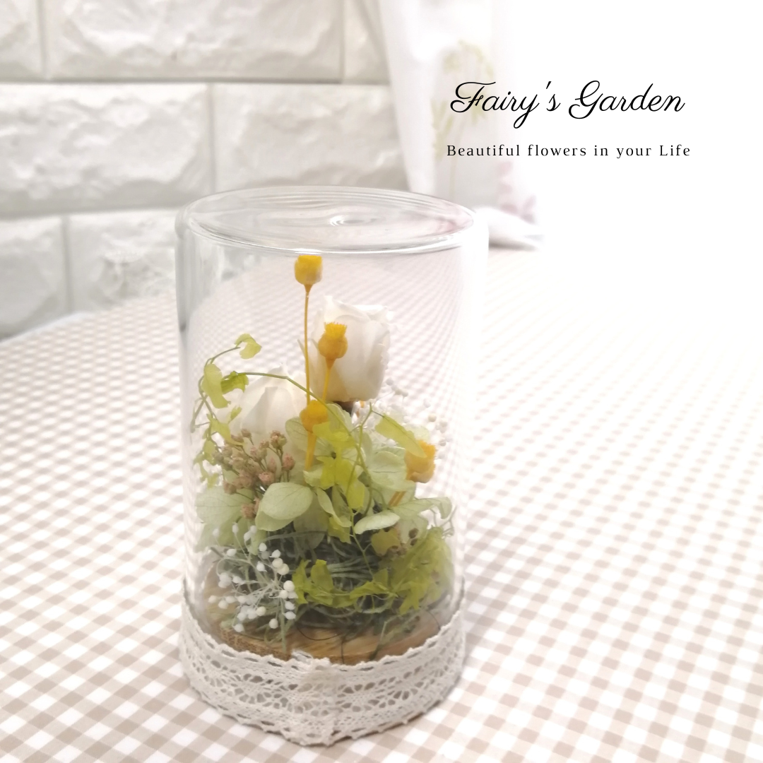out ❁ クリアガラスの爽やかフラワーアレンジ❁ out ❁ クリアガラス