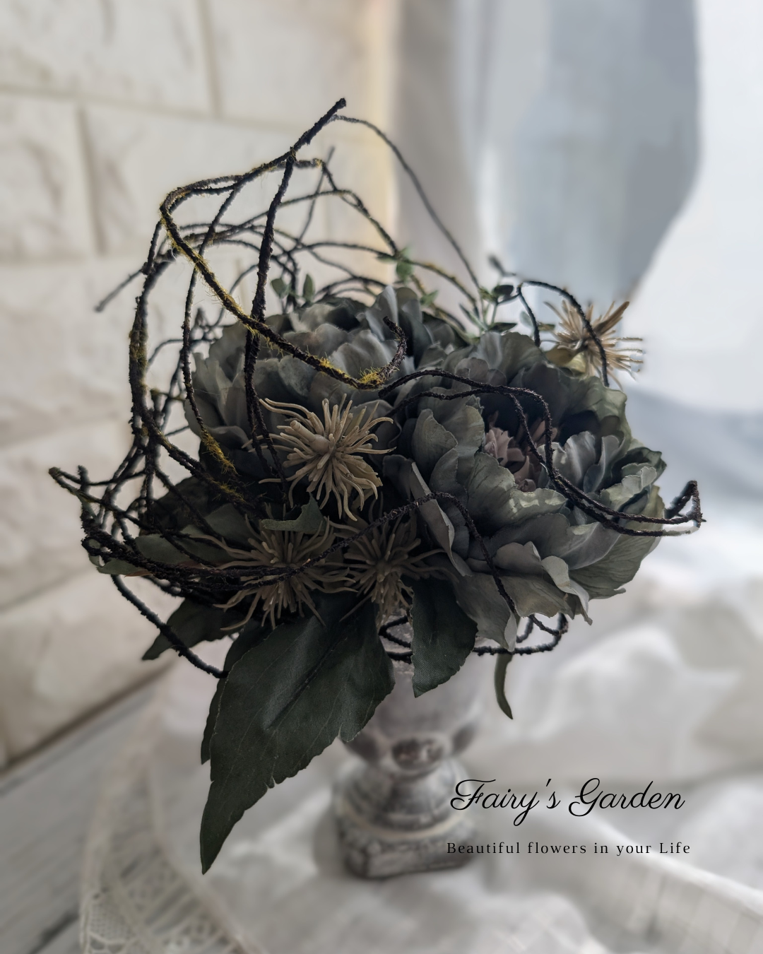 芍薬&ローズ　造花　アーティフィシャルフラワーアレンジメント 芍薬&ローズ 造花 アーティフィシャルフラワーアレンジメント