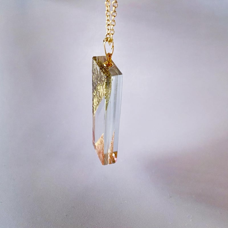 新品未使用　ガラス　真鍮　ネックレス 蒔絵ガラスのネックレス 和-nagomi- | Glasabon online shop