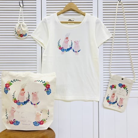 キャンバストートバックM☆クルマサカ&タイハクオウムちゃん