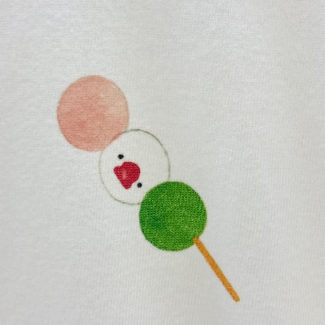長袖Tシャツ☆和菓子と文鳥