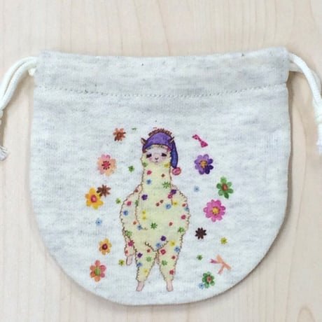 ミニ巾着☆おねむりアルパカ