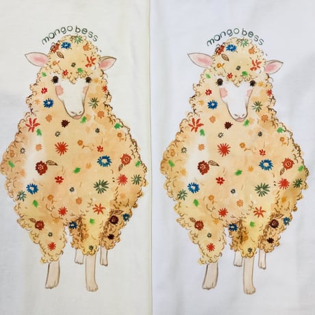 レディースTシャツ☆モンゴレトロシリーズ☆ひつじ