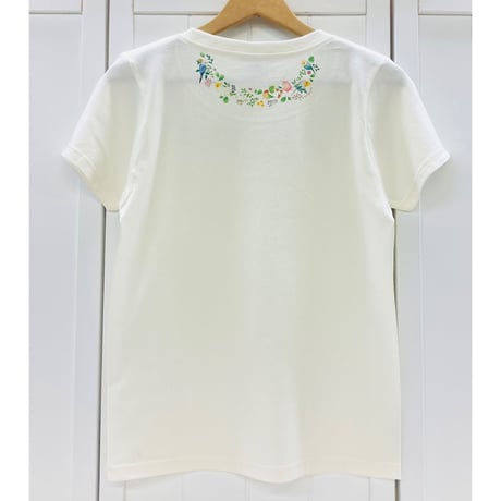 レディースTシャツ☆小鳥のリース