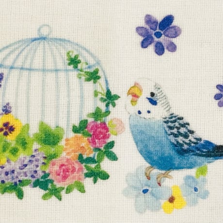 ハンカチ☆鳥かごインコシリーズ☆